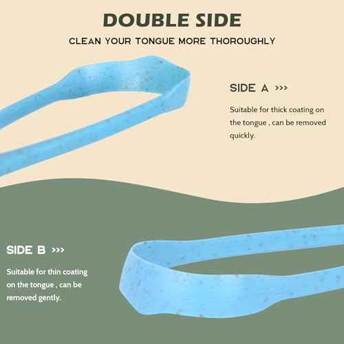 Tongue Scraper Cleaner PETA Approved Vegan Natural Eco Fiber Material 100% BPA Free Tongue Scrapers for Oral Care & Hygiene - 3 Count