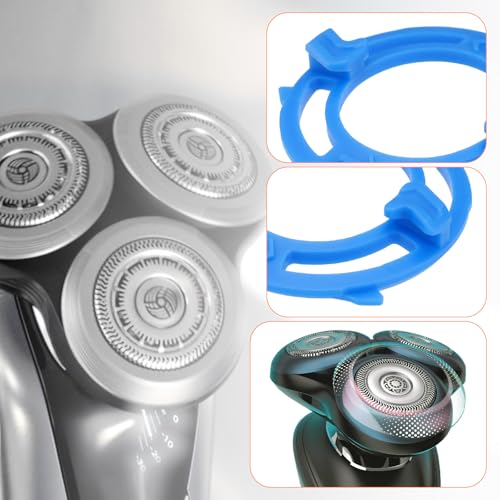 10pcs Shaver Blade Retaining Rings Blade Holder Clip Clips Compatible with Philips S5008 S5010 S5011 S5013 S5015 Shaving Blue