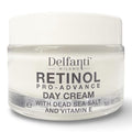 Delfanti Milano, Retinol Pro Advance Day Cream with Dead Sea Salts and Vitamin B, Anti Aging Moisturizer for Face and Neck, Made in Italy, 1.7 oz 50 mL