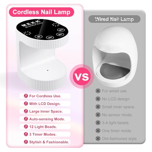 Nail Glue with Cordless Rechargeable Mini UV LED Nail Lamp,Super Strong Nail Glue for Acrylic Nails Long Lasting,24W Small UV Light for Nails Professional Flash Cure Nail Lamp for Nail