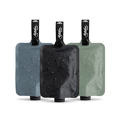 Matador Toiletry Bottles 3 Pack - 3 OZ Travel Bottles for Toiletries; TSA Approved Toiletry Pouches with Labels; Refillable Travel Pouch; Containers for Creams, Gels, Pastes, and Liquids
