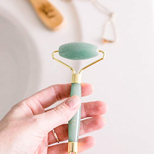 Beauty by Earth Jade Roller for Face - Face Massager Skin Care Tools with Small Eye Roller for Puffy Eyes, Face Care to Reduce Puffy Eyes, Facial Roller Self Care Gifts for Women