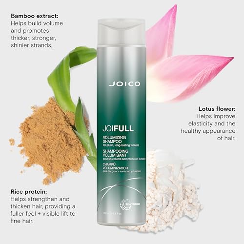 Joico JoiFULL Volumizing Shampoo | For Fine, Thin Hair | Add Instant Body | Long-Lasting Fullness | For Thicker Bouncier Hair | Boost Shine | With Lotus Flower & Bamboo Extract
