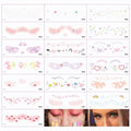 19Pcs Temporary Face Tattoos - Cute Designs for Festivals