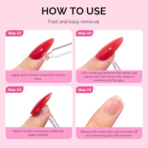 MelodySusie 50ML Non-Acetone Gel Nail Remover for Acrylic Tips