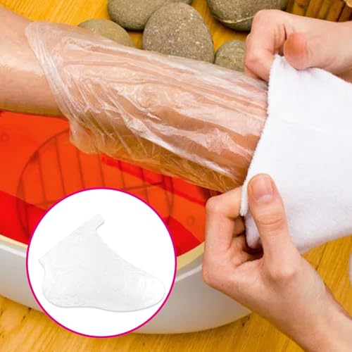 Disposable Paraffin Wax Liners for Hands & Feet - 200 Pack Spa Gloves & Booties