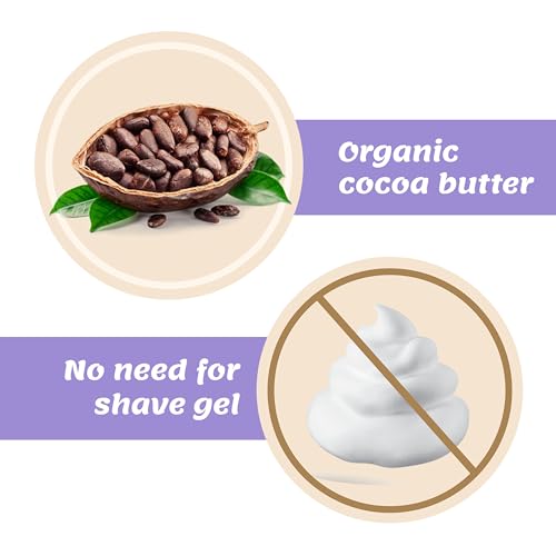 Women's Shaving Razor Kit with Moisturizing Cocoa Butter - 4 Blades, Pivoting Head