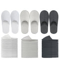 44 Pairs Bulk Disposable Slippers for Guests, 6mm EVA Non-Slip Sole, Fits US Men 10 & Women 11, for Spa Hotel Wedding Party Travel Home Use