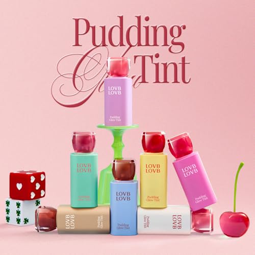 Pudding Glow Korean Lip Tint | Natural Lip Stain | Gloss to Stain | Long-Lasting & Non-Sticky | Lightweight Lip Tint | 0.14 oz. (07 COCO ROSE)