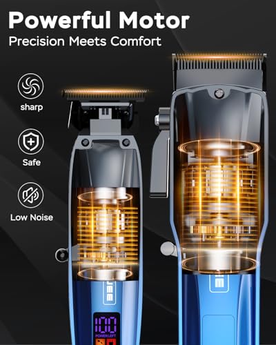 GinJee Professional Hair Clippers for Men - Cordless & Corded Barber Kit