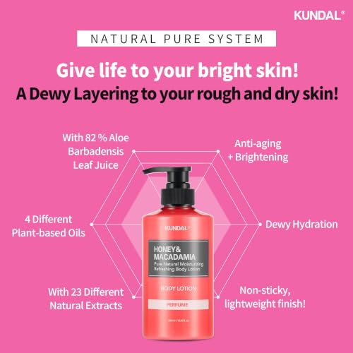 KUNDAL Honey Macadamia Body Lotion - Deep Hydration 16.9oz