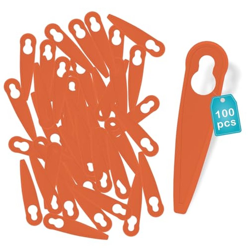 100-Pack Nylon Trimmer Blades for STIHL Polycut & Sun Joe