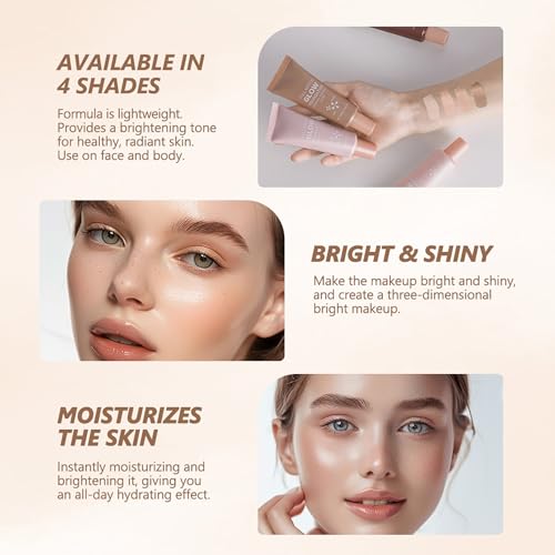 Natural Glow Illuminator Liquid Highlighter – Hydrating Face & Body Makeup