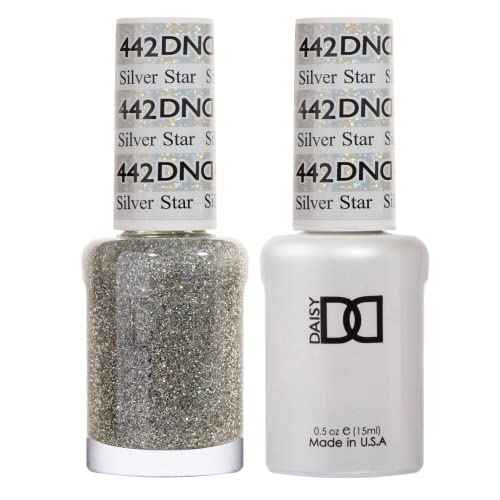 DND Gel Polish Set, Silver Collection, UV/LED GelPolish and Air Dry Nail Lacquer, Matching Chip-Free Polish Duo, 0.5 Fl Oz Each