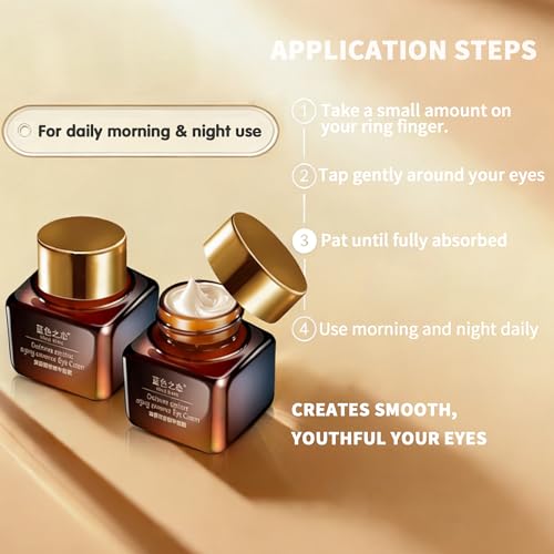 BLUE LOVE Eye Cream for Puffiness & Dark Circles - 0.71 Fl Oz - Night Rejuvenation