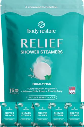 Body Restore Eucalyptus Shower Steamers, 15 Pack