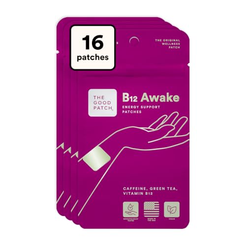 The Good Patch B12 Awake Energy Patch – 16 Total Patches, 4 Pouches
