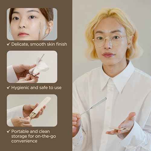 Korean Piccasso Brush Makeup Spatula + Sponge 2P Set ? Professional Makeup Tools with Precision Spatula and 2 Soft Sponges, Ideal for Blending Foundation, Cream, or Liquid Makeup