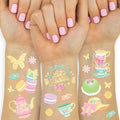 xo, Fetti Tea Party Temporary Tattoos - 48 Glitter Designs