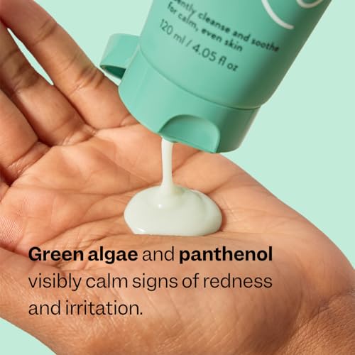 Peach Slices - Redness Relief Soothing Cleanser (4.05 oz) - Gently Cleanse and Soothe - Calm, Even Skin - Panthenol, Green Algae, & Rhodomyrtus - Vegan, Cruelty Free, Korean Skin Care & Beauty