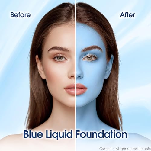 Light Blue Liquid Foundation for Halloween Corpse Bride Makeup