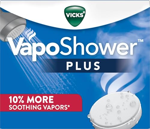 Vicks VapoShower Plus Shower Steamers - Eucalyptus & Menthol Tablets, 12 Count