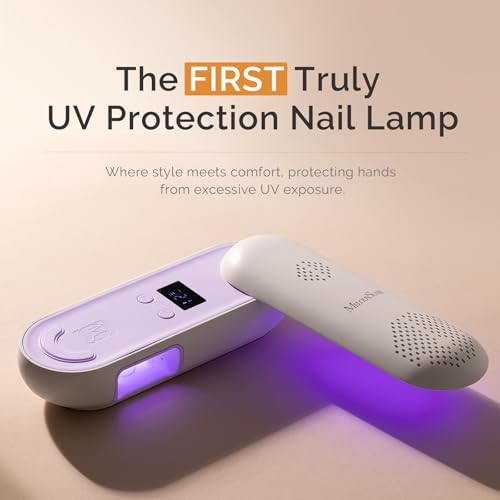 MelodySusie Compact Cordless UV LED Nail Lamp P-PLUS20F - Purple, Fast Curing, UV Protection