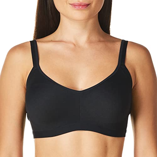 Warner's womens Easy Does It Underarm Smoothing With Seamless Stretch Wireless Lightly Lined Comfort Rm3911a Bra, Rich Black, X-Small US