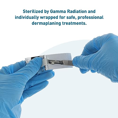 BodyMed Dermaplaning Blades #10R in Stainless Steel, 100 PCS - Disposable, Individually wrapped, Sterile Scalpel Blades for Estheticians, Facial Exfoliation, Hair Removal, Skin Care, Surgical &