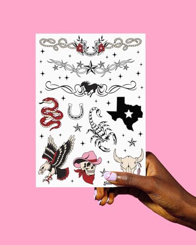 xo, Fetti Western Temporary Tattoos - 38 Designs