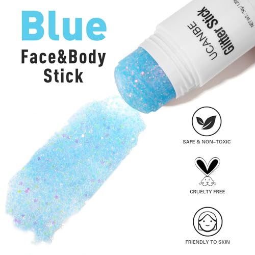UCANBE Body Glitter Stick - 7 Colors Chunky Sparkle for Festivals