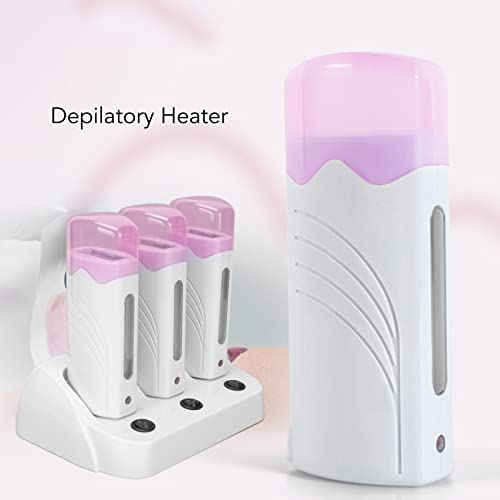 Triple Roll-On Wax Warmer Heater, Fast Heat Electric Hair Removal Wax Melting Machine, Portable Depilatory Wax Heater for Home & Salon Use