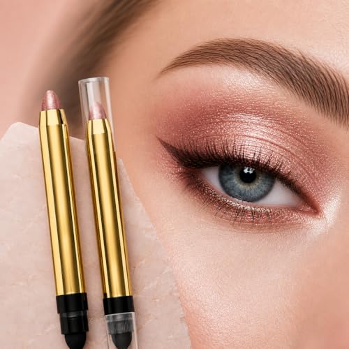 Dual-Ended Waterproof Shimmer Eyeshadow Stick with Blender