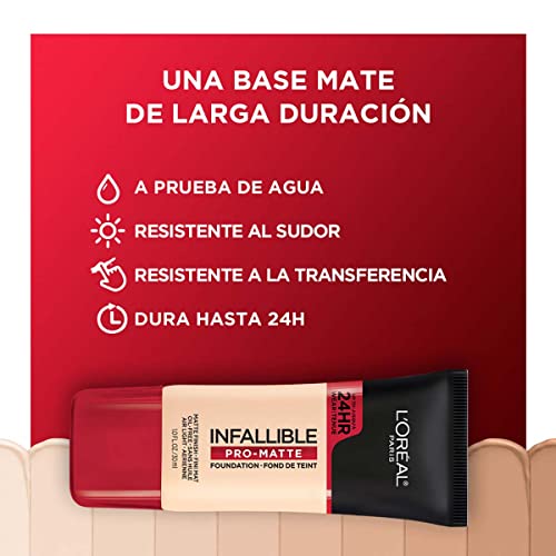 L'Oreal Paris Infallible Pro-Matte Foundation, Shell Beige 1oz