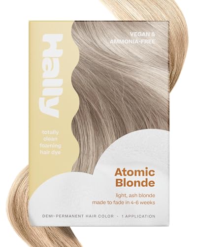 Hally Hair Color Cloud Demi-Permanent Blonde Foam - Lasts Up to 25 Washes