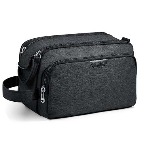 Vorspack Black Medium Travel Toiletry Bag with Organized Compartments