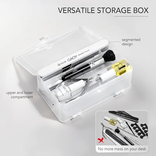 GAOY Cuticle Remover Kit - All-in-One Manicure Set with Nipper, Oil & Files