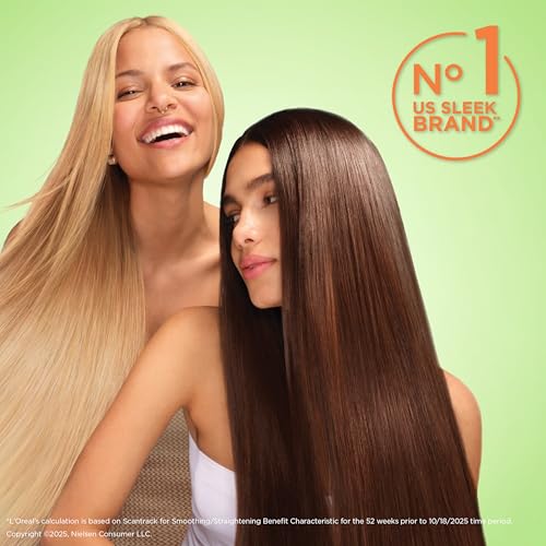 Garnier Fructis Sleek & Shine Anti-Frizz Serum for Frizzy, Dry Hair, Argan Oil, 5.1 Fl Oz, 2 Count (Packaging May Vary)