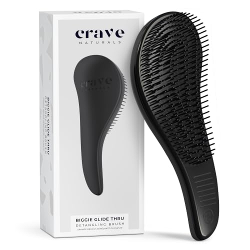 Crave Naturals Biggie Detangling Hair Brush for All Hair Types, Kids & Adults
