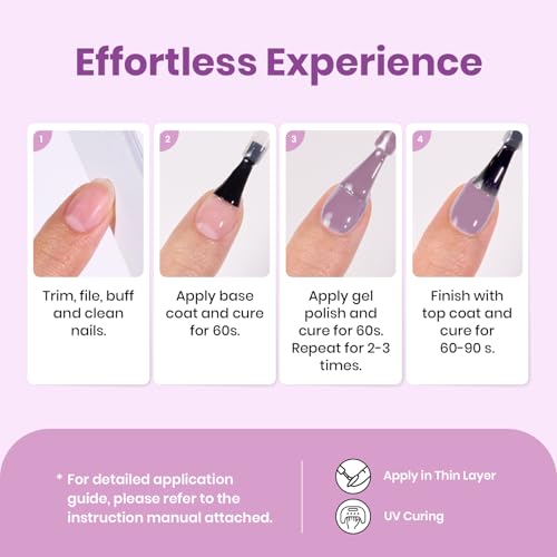 Beetles Purple Gel Nail Polish - Shimmery Purple Glitter, 15ML, Rose Quartz Glow Variant