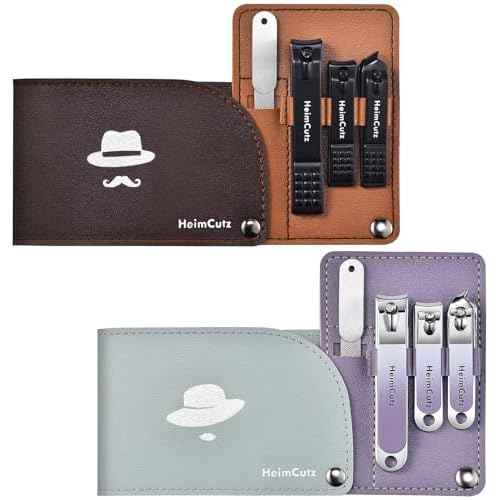 Toenail and Finger Nail Clippers Set: Separate Personal Nail Cutter Set for Men and Women, Travel Fingernail & Toe Nail Trimmer kit for Adult, Ideal for Wedding Gifts and Engagement Gifts for Couples