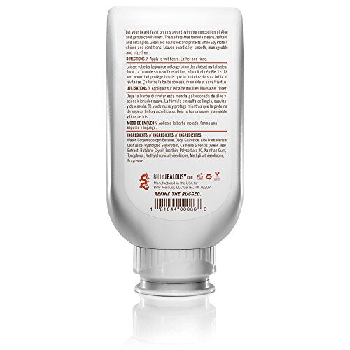 Billy Jealousy Beard Wash for Smooth, Manageable & Frizz-free Facial Hair, Beard Care Enriched with Hydrating Aloe & Strengthening & Conditioning Green Tea Extract