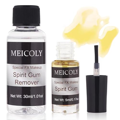 Spirit Gum Adhesive & Remover Kit for Prosthetics & Makeup