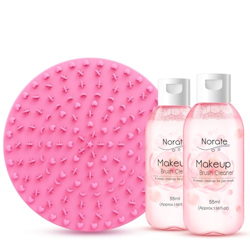 Makeup Brush Cleaner Set with Silicone Mat & Shampoo