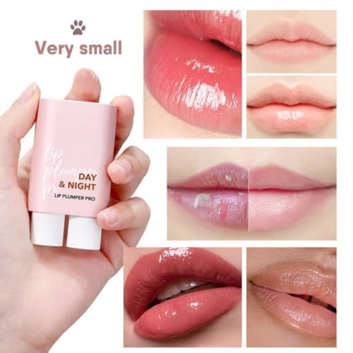 2PCS Lip Plumper Set, Day and Night Use, Lip Moisturizing, Lip Care,No Chapped, Lip Enhancer for Fuller, Hydrating, Lip Gloss