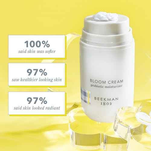 Beekman 1802 Bloom Cream Goat Milk Face Moisturizer, 100 mL - Lightweight, Gentle, Deeply Hydrating & Nourishes Skin Barrier - All Skin Types - Cruelty Free