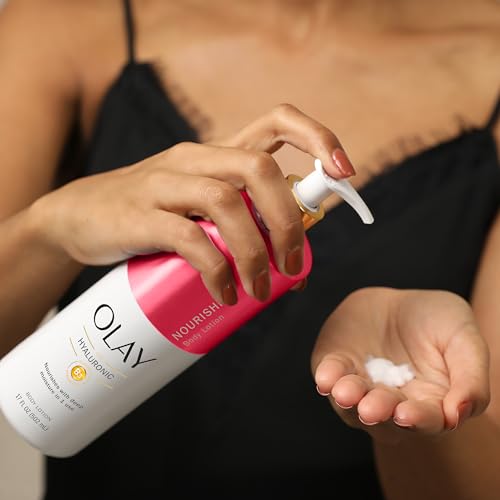 Olay Nourishing & Hydrating Body Lotion for Women with Hyaluronic Acid, 17 oz (Pack of 4)