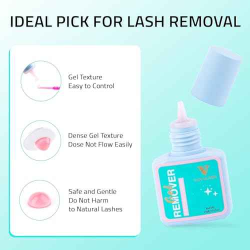 VAVALASH Gel Lash Glue Remover For Eyelash Extensions,Sensitive Lash extension Remover,Professional Use Fast-Acting Lash Extensions Remover, Gentle Formula Low Irritation 15ml Gel Lash Remover