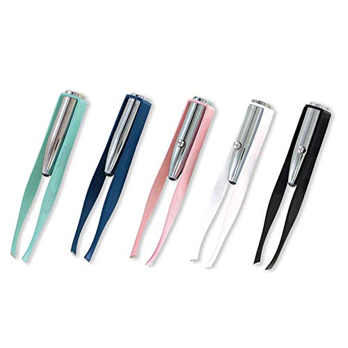 LED Light Tweezers - Stainless Steel Hair & Eyelash Removal