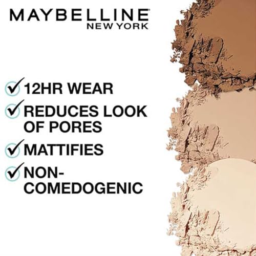 Maybelline Fit Me Matte + Poreless Pressed Face Powder Makeup & Setting Powder, Buff Beige, 1 Count